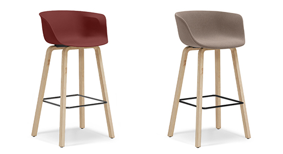 AKIRA TIMBER LEG  STOOL