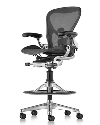 AERON WORK STOOL BY HERMAN MILLER