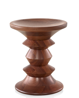 EAMES WALNUT STOOL BY HERMAN MILLER